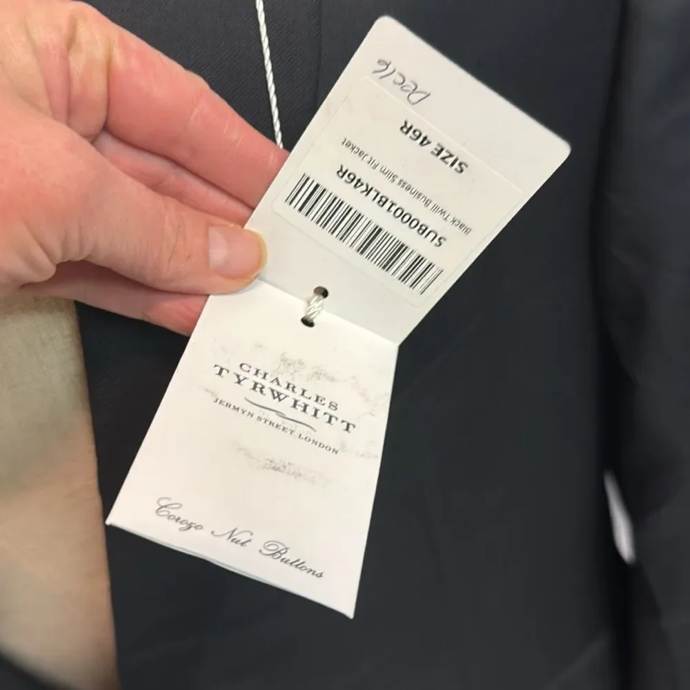 Charles TYRWHITT Spin‎ Fit Blazer Navy 46R NWT C38